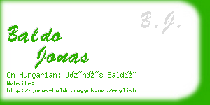 baldo jonas business card